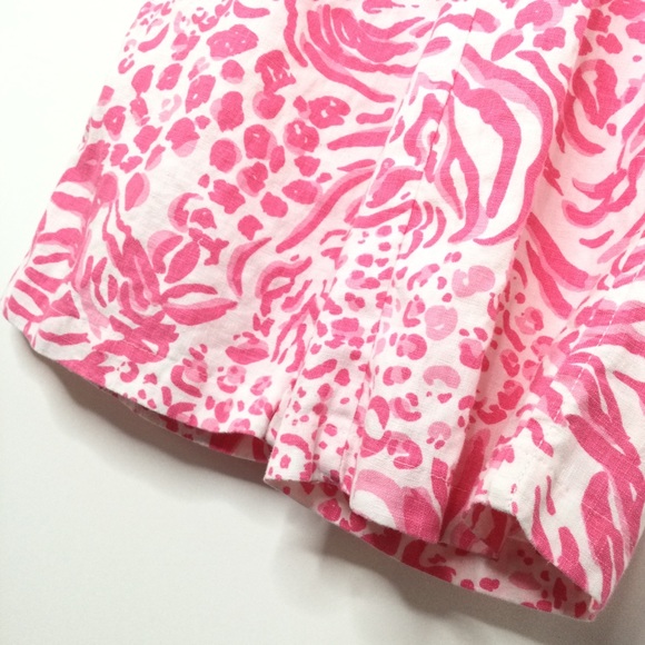Lilly Pulitzer The Beach Pant Linen Pink White XXS - Picture 6 of 10